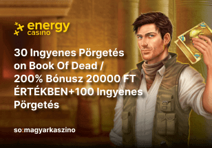 EnergyCasino 30 ingynes pörgetés a Book of Dead nyerőgépre és 2X 200% bónusz 20000 Ft értékben + 100 ingyenes pörgetés