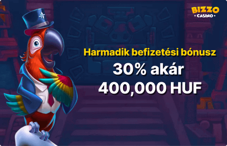 Bizzo Casino Harmadik befizetési bónusz