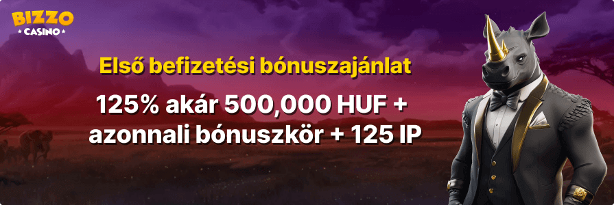 Bizzo Casino Első befizetési bónusz